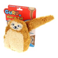 Guru Hide-A-Tail Sloth Plush Dog Squeaker Toy - 2 Sizes image
