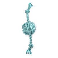 Mammoth Flossy Chews Extra Fresh Monkey Fist Ball Dog Toy w/ Rope Ends - 2 Sizes image