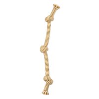 Mammoth Flossy Chews Extra Peanut Butter 3 Knot Tug Dog Toy - 3 Sizes image