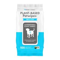 Petkin Plant-Based Pet Wipes for Cats & Dogs Vanilla Scented - 2 Sizes image