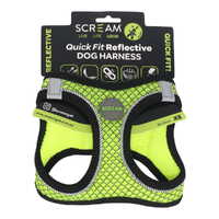 Scream Quick Fit Reflective Durable Dog Harness Loud Green - 5 Sizes image