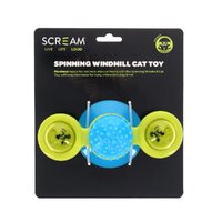 Scream Spinning Windmill Interactive Play Cat Toy - 2 Colours image