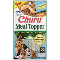 Inaba Adult Churu Complete & Balanced Dog Meal Topper Chicken w/ Cheese -2 Sizes image