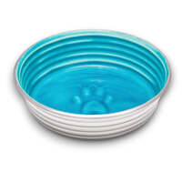 Loving Pets Le Bol Glazed Interior Dog Bowl Dishwasher Safe Seine Blue - 4 Sizes image