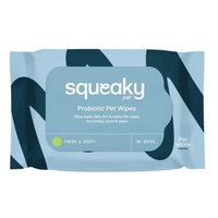 Squeaky Pet Probiotic Pet Wipes Fresh & Zesty for Dogs - 2 Sizes image