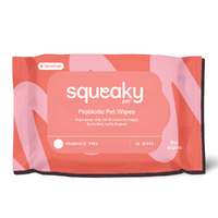 Squeaky Pet Probiotic Pet Wipes Sensitive Fragrance Free - 2 Sizes image