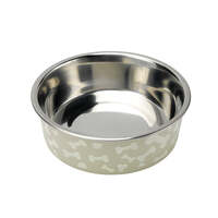 Petface Bella Dog Bowl Stainless Steel Dishwasher Safe White Bones - 3 Sizes image
