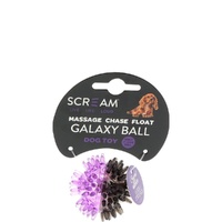 Scream Galaxy Ball Interactive Dog Squeaker Toy Loud Purple/Black - 3 Sizes image