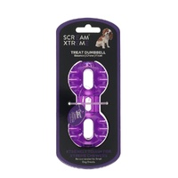 Scream Xtreme Treat Dumbbell Durable Pet Dog Toy Loud Purple - 3 Sizes image