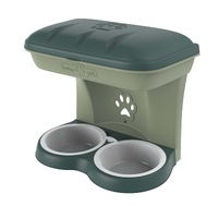 Bama Pet Food Stand with Storage Compartment for Dogs Green - 2 Sizes image