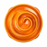 Outward Hound Fun Feeder Interactive Slow Bowl Coral Maze for Dogs Orange - 2 Sizes image