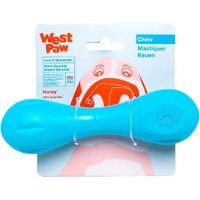 West Paw Hurley Interactive Play Tough Dog Bone Chew Toy Aqua - 3 Sizes image