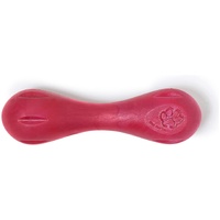 West Paw Hurley Interactive Play Tough Dog Bone Chew Toy Ruby Red - 3 Sizes image