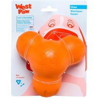 West Paw Tux Treat Dispenser Durable Puzzle Pet Dog Toy Tangerine - 2 Sizes image