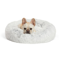 Best Friends by Sheri Original Calming Donut Dog Bed in Shag Fur Frost - 4 Sizes image