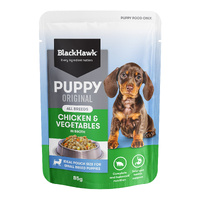 Black Hawk Puppy All Breeds Wet Dog Food Chicken & Vegetables in Broth - 2 Sizes image