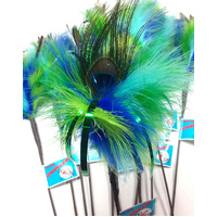 Go Cat Da Bird Peacock Sparkler Wand Interactive Play Cat Toy - 2 Sizes image