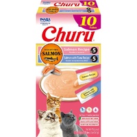 Inaba Churu Puree Pet Cat Treats Salmon with Tuna Variety Box - 2 Sizes image