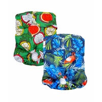 Loving Pets Washable Pet Dog Nappies Eco-Friendly Blue/Green 2 Pack - 5 Sizes image