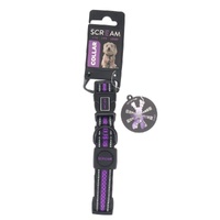 Scream Reflective Adjustable Dog Collar Loud Purple - 4 Sizes image