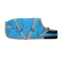 Zeez Supreme Dog Coat Gen 2 with Adjustable Straps Turquoise/Grey - 12 Sizes image