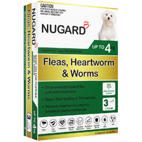 Nugard Spot-On Fleas Heartworm & Worms Treatment for Toy Dog Up to 4kg - 2 Sizes image
