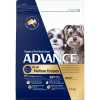 Advance Adult Maltese Crosses Dry Dog Food Turkey with Rice - 2 Sizes image