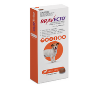 Bravecto Chewable Tablets Flea & Tick Protection for Small Dog Orange - 2 Sizes image