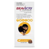 Bravecto Chewable Tablets Flea & Tick Protection for XS Dogs Yellow - 2 Sizes image