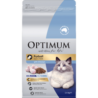 Optimum Adult 1+ Years Furball Dry Cat Food with Chicken - 2 Sizes image