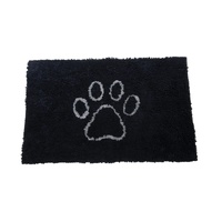 DGS Pet Dirty Dog Doormat Quick-Drying Non-slip Backing Black Hue - 3 Sizes image