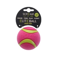 Scream Elite Ball Interactive Durable Dog Toy Loud Pink & Green - 2 Sizes image
