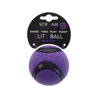 Scream Elite Ball Interactive Durable Dog Toy Loud Purple & Black - 2 Sizes image