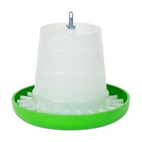 ShowMaster Durable Feeder for Poultry Green & White - 2 Sizes image