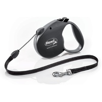 Flexi Fun Cord Retractable Leash Soft-Grip for Dogs Black - 2 Sizes image