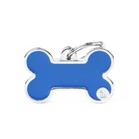 My Family Basic Handmade Bone ID Tag Dog & Cat Collar Accessory Lge - 2 Colours image