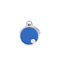 My Family Basic Handmade Circle ID Tag Dog & Cat Collar Accessory Sm - 3 Colours image