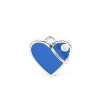 My Family Basic Handmade Heart ID Tag Dog & Cat Collar Accessory Sml - 3 Colours image