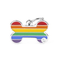 My Family Rainbow ID Tag Pet Dog & Cat Collar Accessory - 3 Options image