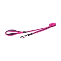 Rogz AirTech Classic Reflective Dog Lead Padded Handle Sunset Pink - 2 Sizes image