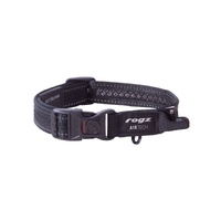 Rogz AirTech Classic Reflective Pet Dog Collar Nightsky Black - 3 Sizes image