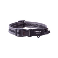 Rogz AirTech Classic Reflective Pet Dog Collar Platinum Grey - 3 Sizes image
