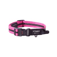 Rogz AirTech Classic Reflective Pet Dog Collar Sunset Pink - 3 Sizes image