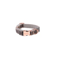 Rogz Urban Classic Soft Plush Webbing Dog Collar Dove Grey - 3 Sizes image