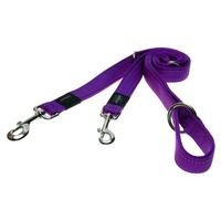 Rogz Utility Reflective Pet Dog Multi Lead Snap Hook Purple - 3 Sizes image