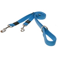 Rogz Utility Reflective Pet Dog Multi Lead Snap Hook Turquoise - 2 Sizes image