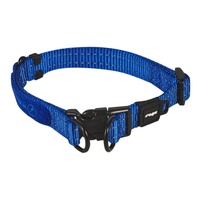 Rogz Utility TwinLoc Reflective Durable Pet Dog Collar Blue - 3 Sizes image