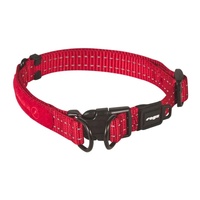 Rogz Utility TwinLoc Reflective Durable Pet Dog Collar Red - 3 Sizes image