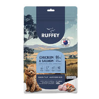Ruffey Air Dried Dog Food Chicken & Salmon Complete Diet Meal Topper - 3 Sizes image