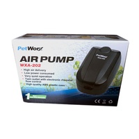 PetWorx Twin Outlet Air Pump with Rheostat for Aquariums WXA-202 6W 2x 3L/min image